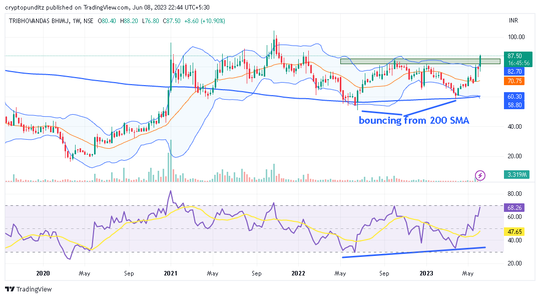 The stock of Tribhovandas Bhimji Zaveri (TBZ)