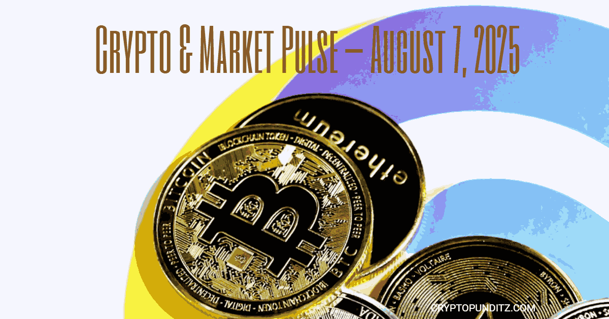 CryptoFusion: Crypto & Market Pulse — August 7, 2025