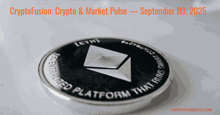 CryptoFusion: Market Pulse — September 3, 2025